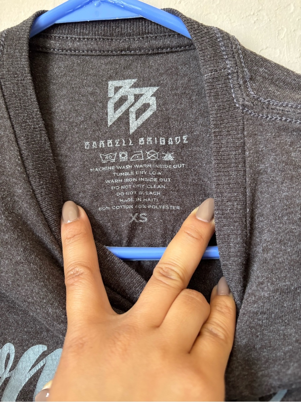 Barbell Brigade Dominate Humbly Tee - Charcoal - Picture 3 of 4
